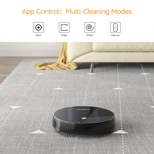 Geek Smart Robot Vacuum Cleaner G6 Plus, Ultra-Thin, 1800Pa Strong Suction, Automatic Self-Charging, Wi-Fi Connectivity, App Control, Custom Cleaning, Great For Hard Floors To Carpets.Ban On Amazon - Image 9