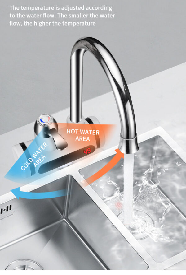 Kitchen Electric Water Tap  Water Heater Temperature Display Cold Heating Faucet Hot Water Faucet Heater - Image 5